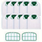 10 confezioni di sacchetti per aspirapolvere VK200 di ricambio per filtro Vorwerk Kobold VK200 FP200, Premium adatto per soffianti di allergie