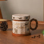 Tazze in ceramica retrò creative, alto livello di aspetto, tazze famose in Internet, souvenir di lusso leggero, tazze da caffè con LIDS