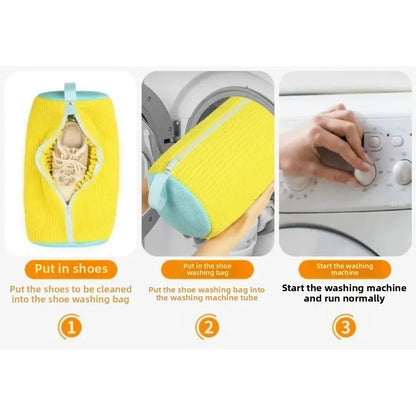 Borsa per la biancheria Borsa per il lavaggio delle scarpe Protezione imbottita in rete per fibre soffici Borse per il lavaggio ad asciugatura in poliestere adatte alla macchina per scarpe