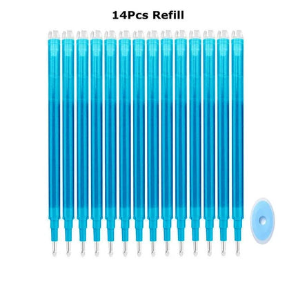 0.7mm Penna Cancellabile Magica Presse Penna Gel Set 8 Colori Cancellabile Asta di Ricarica Inchiostro Gel Cancelleria Penne Retrattili Maniglia Lavabile Asta