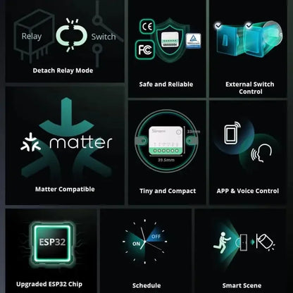 SONOFF MINI R4 Matter MINIR4M Matter Relè Sonoff Mini R4 Extreme Wifi Smart Switch Matter Alice Smart Home Control Alexa Google