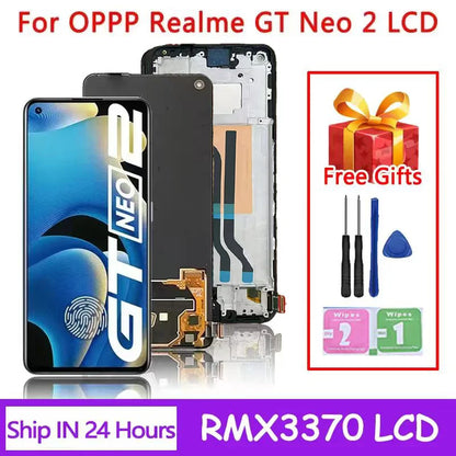 Display LCD AMOLED da 6,62 pollici nuovo per Oppo Realme GT Neo2 RMX3370 + pannello touch digitalizzatore assemblato Realme GT Neo 2 LCD con telaio
