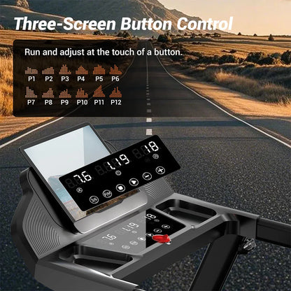 ROBORE SF20 Treadmill Pieghevole per Casa con Inclinazione del 15%, Velocità di 12 km/h, Carico Massimo di 136 kg, Motore Silenzioso Brushless da 3.0HP, Nastro da Corsa 97×40 cm, Tripla Ammortizzazione, Cuscino a 7 Strati