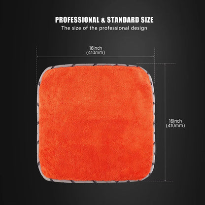 SPTA 1Pc 1200 GSM Autolavaggio Asciugamano in microfibra Panno per pulizia Ultra-spesso 16'' x 16'' per auto Asciugatura Lucidatura domestica Dettagli