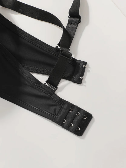 Raccoglie un cuscino sul petto spesso con anello in acciaio, set di biancheria intima da donna non rimovibile, vestibilità comoda Reggiseno quotidiano in tinta unita B2051