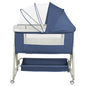 Culla 4-in-1 per Neonati, Culla Co-sleeping con Ruote Integrate, con Materasso e Zanzariera, Grigio, 91L X 50L X 68-81H Cm