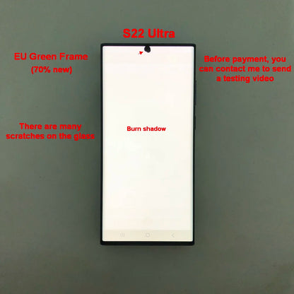 Display Super AMOLED per Samsung Galaxy S22 Ultra LCD SM-S908 S908U S908E, Schermo Touch Digitizer di Ricambio con Difetti