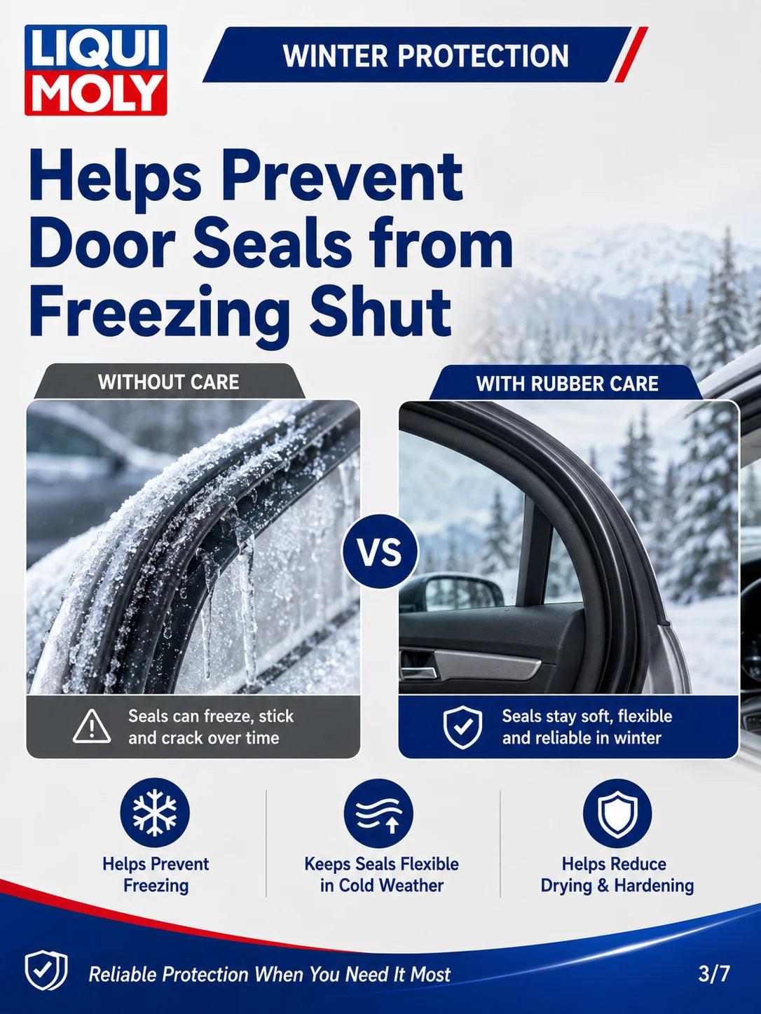 LIQUI MOLY 21926 Stick per la Cura della Gomma 75ml Senza Silicone, Protettore Antigelo per Guarnizioni di Porte, Finestrini e Tettuccio Auto