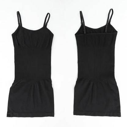 Intimo modellante da donna, slip completo, controllo della pancia, girocollo, mini sotto il vestito, modellante per il corpo liscio, nuova lingerie con spalline sottili