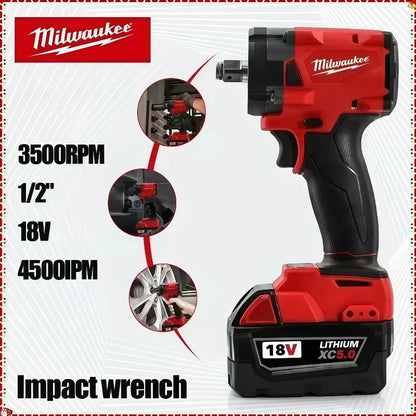 Milwaukee M12 M18 FUEL Avvitatore a impulsi elettrico senza spazzole 1/2 pollice 2800RPM 400Nm di coppia - Controllo della velocità a passo continuo con luce LED
