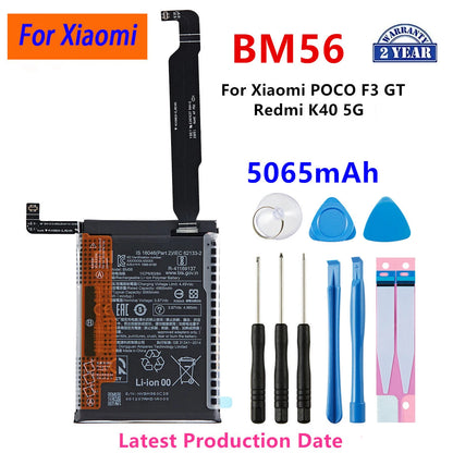 100% originale BM4P BM4S BM4Y BN53 BN59 BM4J BN63 BM56 BM57 BM5D BM4U BN5A batteria per Xiaomi Redmi K50 Pro/K40 5G/K40 Pro/K30
