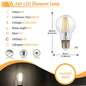 10 Lampadine LED E27 E14 B22 Stile Industriale Vintage, Retro Edison 8W 4W 6W 220V per Lampade a Filamento Incandescenti Edison