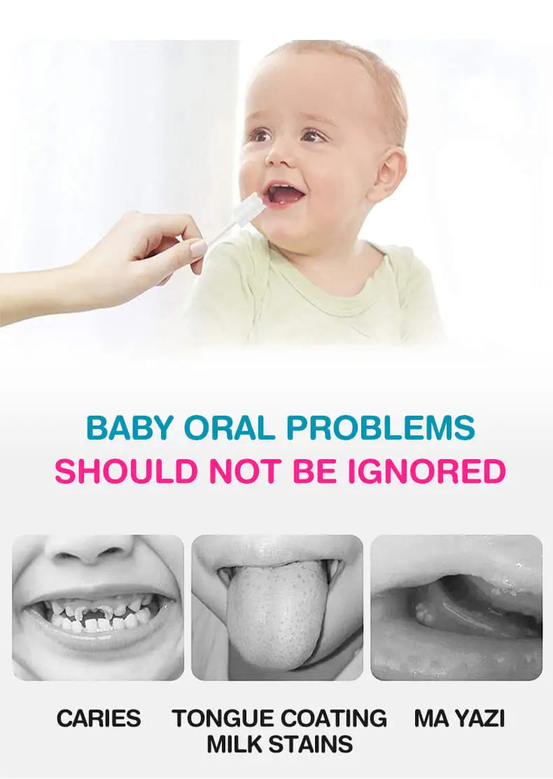 MAMIJOY 60 pz Bambino Bastone di Pulizia Orale Detergente Usa E Getta Denti Da Latte Garza Spazzolino Da Denti Lingua Del Bambino Lavaggio Per Il Neonato Igiene Orale