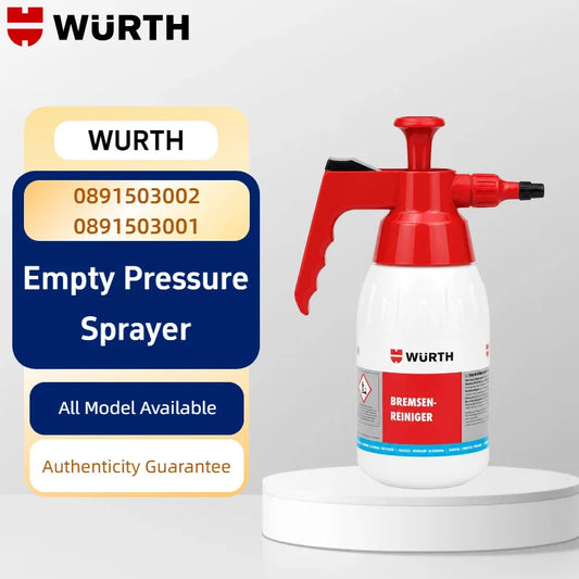 Wurth Flacone Spray a Pressione Vuoto da 1L 0891503001 0891503002, Flacone Spray a Pompa Resistente ai Solventi per Pulitore Freni