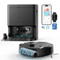 Robot aspirapolvere Lefant M265 con mappatura, 18000 Pa, rullo autopulente, lavaggio con acqua pulita, laser dToF, evita PSD, anti-groviglio, compatto, WiFi 2.4G/5G/Alexa/APP