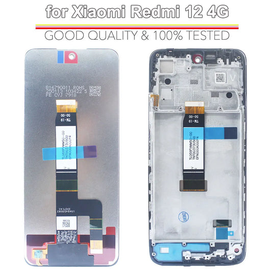Display LCD da 6,79 pollici per Redmi 12 4G, gruppo di ricambio digitalizzatore touchscreen per Redmi 12 4G 23053RN02A 23053RN02Y