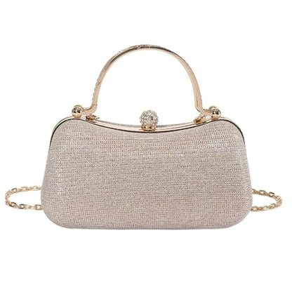 Borsa da sera da donna con perline da sposa Borsa da pranzo Borse a tracolla a catena Elegante pochette con strass Borsa da sera a forma di uovo