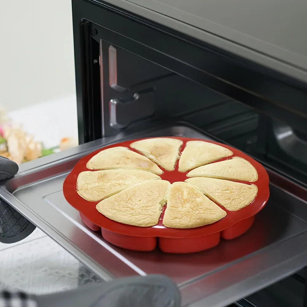 Set di stampi triangolari in silicone per torte - adatti a teglie da forno antiaderenti con 8 cavità, ideali per brownies, pancake, cupcake, ecc.