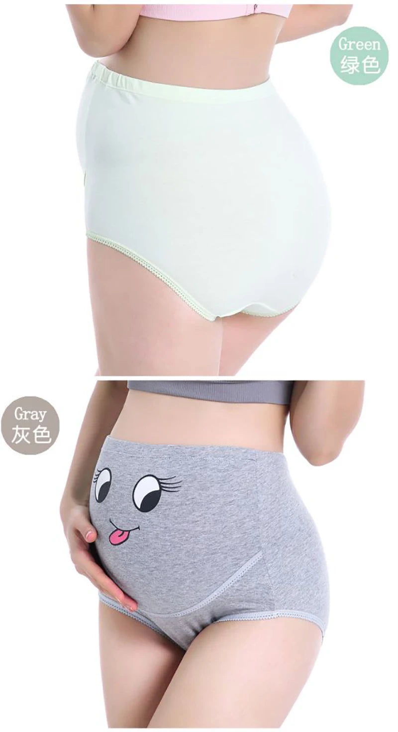 Mutandine di cotone per la biancheria intima di maternità incinta Mutandine vestiti per le donne incinte Slip di gravidanza Intimo di maternità a vita alta