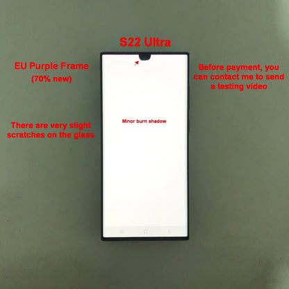 Display Super AMOLED per Samsung Galaxy S22 Ultra LCD SM-S908 S908U S908E, Schermo Touch Digitizer di Ricambio con Difetti