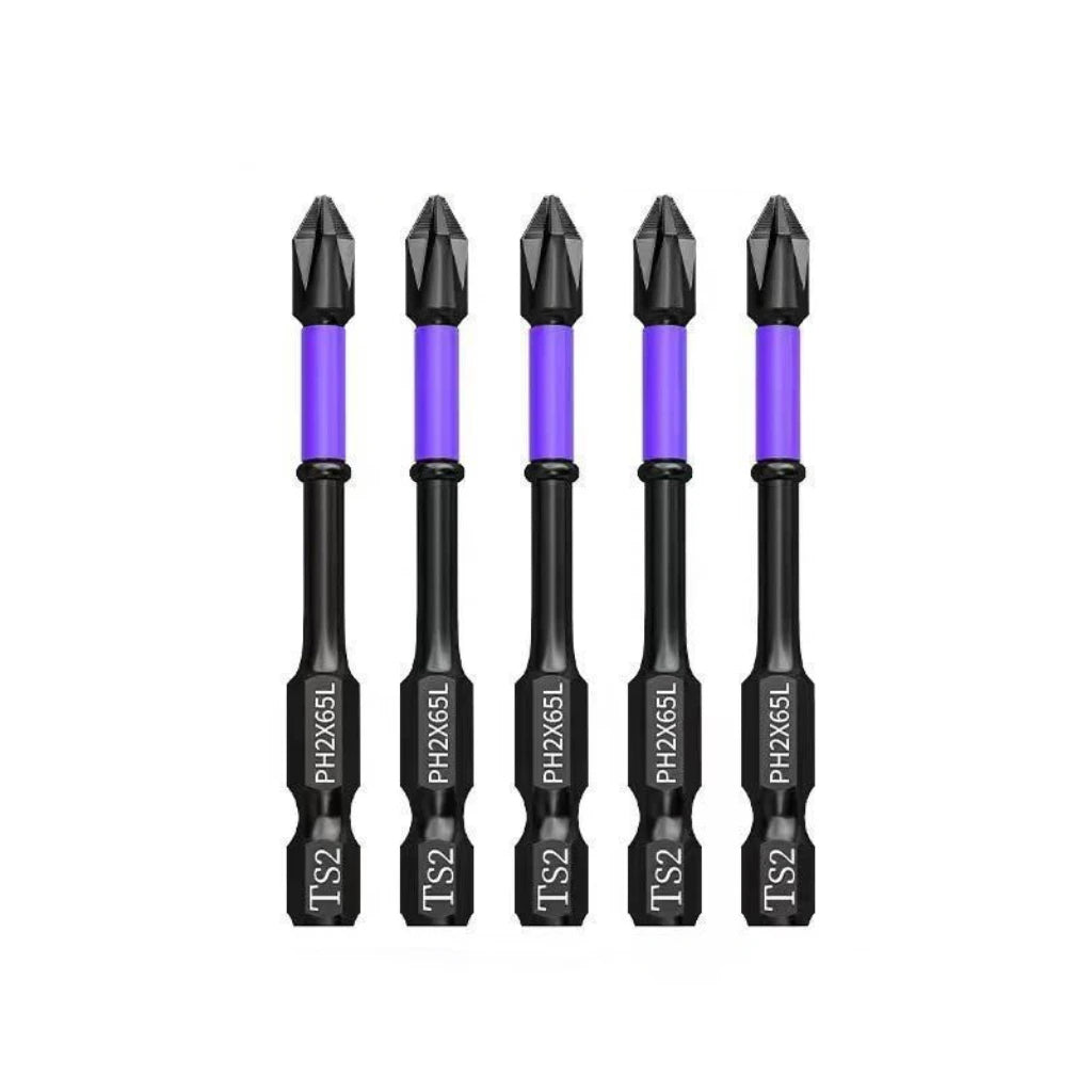 5-60PCS PH2 Set di punte per avvitatore a percussione Set di cacciaviti a croce magnetici Set di punte per trapano a percussione Vite Cacciavite a croce antiscivolo in acciaio legato