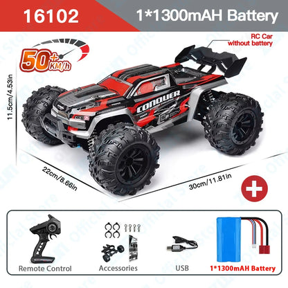ZWN 1:16 70KM/H o 50KM/H Auto RC 4WD con LED, Auto Telecomandate ad Alta Velocità, Monster Truck da Drift per Bambini Vs Wltoys 144001 Giocattoli