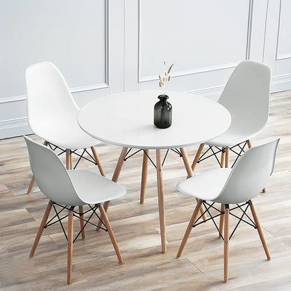 Tavolo rotondo moderno con piano bianco Tavolo da pranzo semplice per il tempo libero Tavolino nordico Tavolo da negoziazione Balcone tulipano (dimensioni: 70 cm)