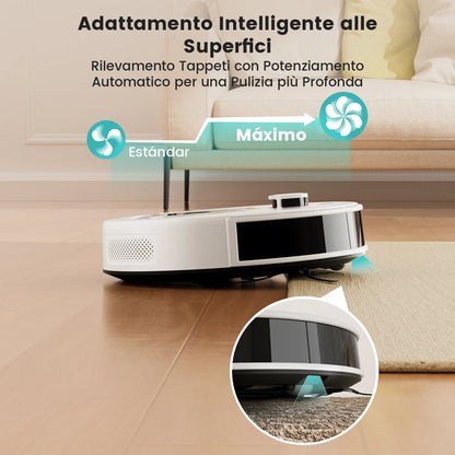 LEFANT M330 Pro M330S Robot aspirapolvere  con mappatura, navigazione dToF, sistema di prevenzione ostacoli PSD, aspirazione 5000Pa, Alexa/APP/WiFi
