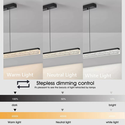 Lampadario a Soffitto Minimalista, Lampada a Sospensione di Lusso per la Casa, Luce Pendente in Acrilico con Telecomando e Dimmer, Lampada da Soffitto