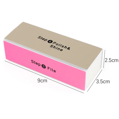 Tamponi per unghie in spugna a 4 lati Blocco per levigatura colorato Levigatura Lucidatura Lima per unghie Strumento professionale per manicure per unghie su 4 lati