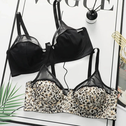 Intimo oversize da donna con pull-up e anti-cedimento Design in pizzo con stampa leopardata nera adatto per donne grassocce XL-4XL A2551