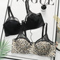 Intimo oversize da donna con pull-up e anti-cedimento Design in pizzo con stampa leopardata nera adatto per donne grassocce XL-4XL A2551