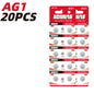 10-100PCS AG1 SR621SW batteria per orologio batterie a bottone da 1.55V ad alta capacità a lunga durata e a prova di perdite per orologio