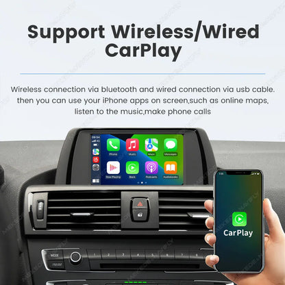 MEKEDE Modulo BOX DSP HiFi con mirroring, CarPlay wireless, Android Auto, AirPlay, Autolink per BMW F20 F21 F30 F31 F34 F07 F10 F11 F01 F2 F25 E60 E61 E81 E82 E84 E87 E88 E89 E90 E91 E92 E93 E70 E71 Sistema CIC