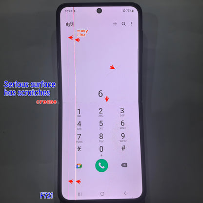 Display LCD Super AMOLED da 6.7'' 100% Testato per Samsung Z Flip 4 SM-F7210 F721 F721W F721U, Schermo Touch Sostitutivo Con Difetti