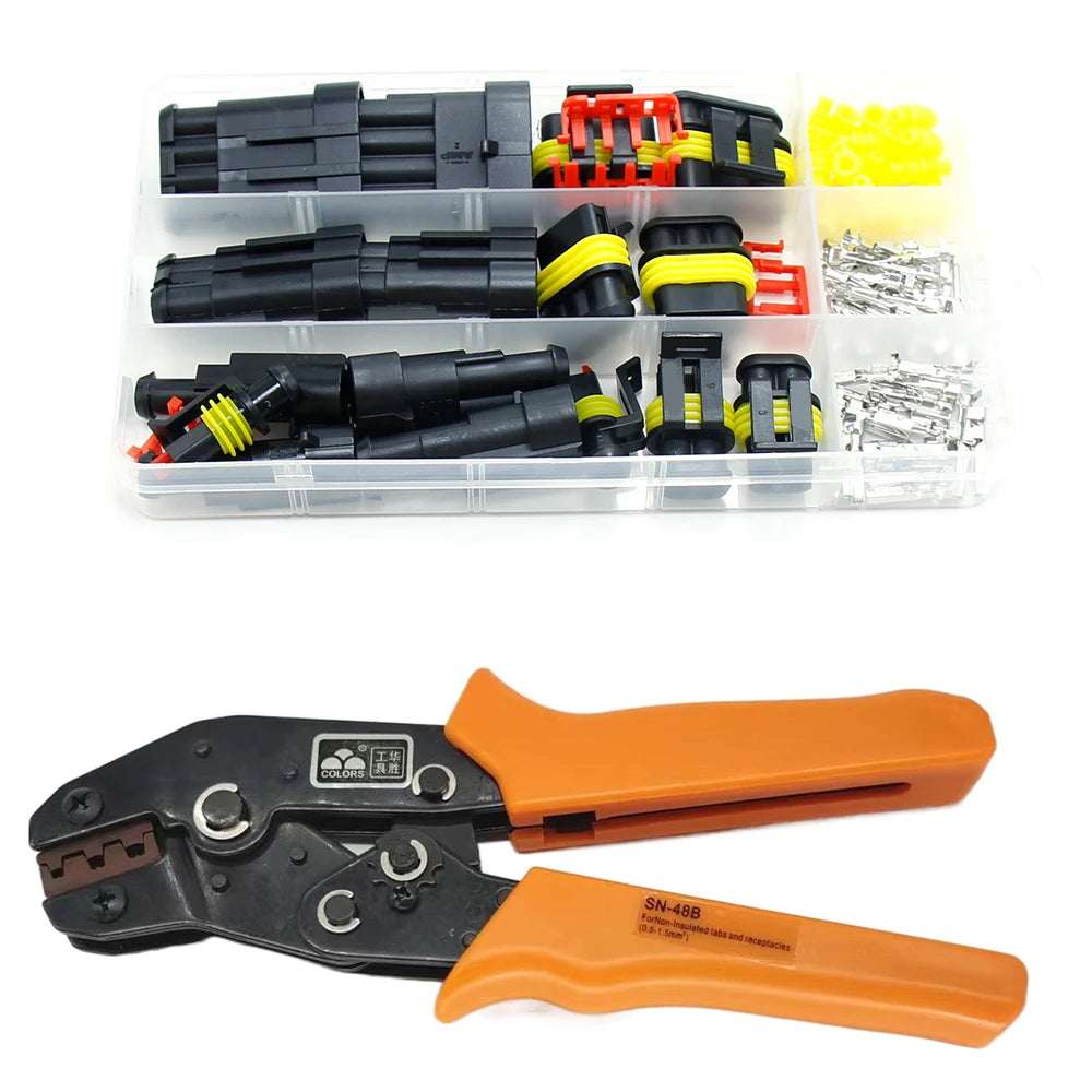 Kit connettori impermeabili Cavo automobilistico Connettore rapido Elettrico nel cablaggio dell'auto Presa di tenuta automatica 1 2 3 4 5 Kit spina a 6 pin Way
