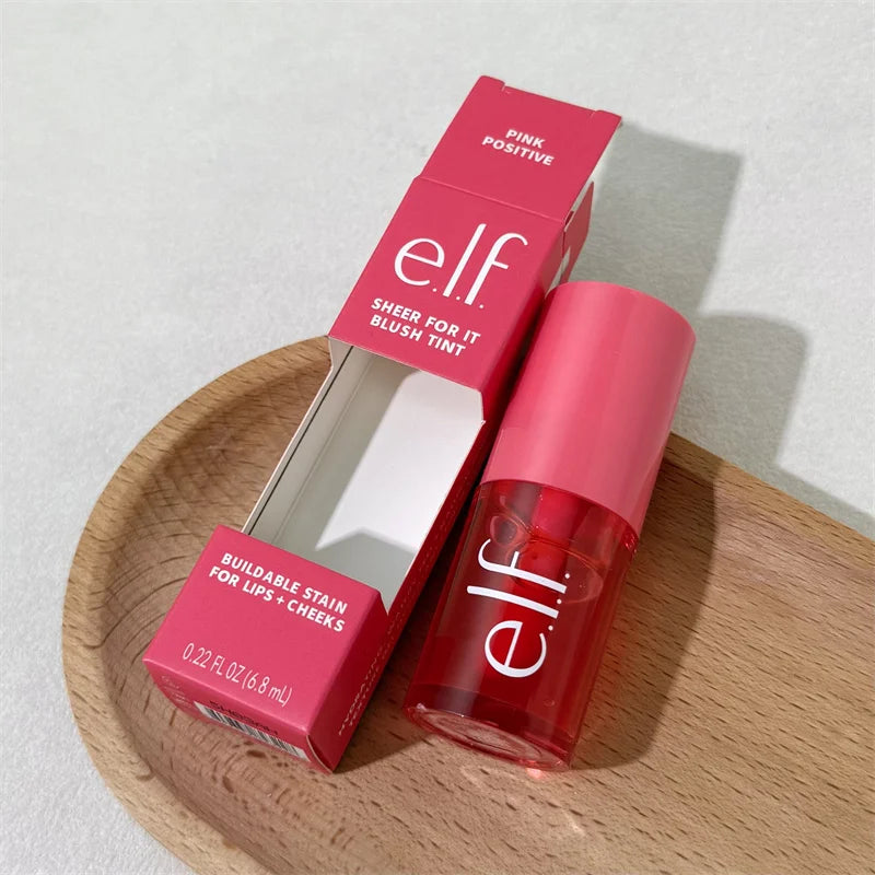 Blush Liquido e in Polvere Multifunzionale Hot Elf Brand per Labbra e Guance, Stick per Trucco e Set Rossetto a Doppia Punta, Cosmetici