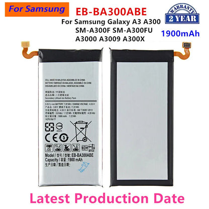 Nuovissima batteria EB-BA300ABE 1900mAh per telefono cellulare Samsung Galaxy A3 A300 SM-A300F SM-A300FU A3000 A3009 A300X