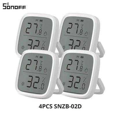 SONOFF SNZB 02D Zigbee Sensore di Umidità di Temperatura SNZB-02D con Schermo LCD per EWeLink SONOFF ZigBee Bridge Alexa Alice