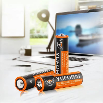 Batterie al carbonio zinco AA AAA da 1,5 V, confezione da 40 all'ingrosso per giocattoli, orologi, telecomandi, alimentazione di lunga durata, a prova di perdite