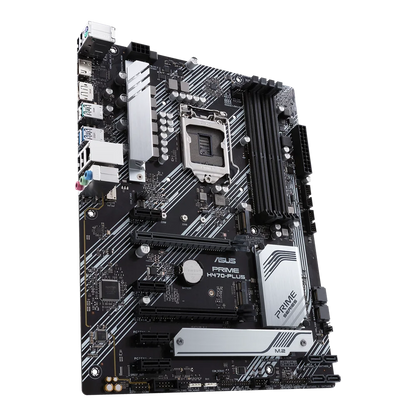 Scheda madre ASUS PRIME H470-PLUS Intel H470 LGA 1200 ATX con supporto per due slot M.2, compatibile con Core i3-10100, i3-10320, i5-10600, i9-10900F, i9-10900KF.