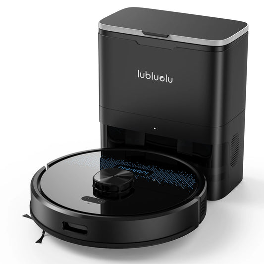 Lubluelu SL60 Max+ 4500Pa Robot Aspirapolvere e Lavapavimenti con Ricarica Automatica per Peli di Animali, Tappeti e Pavimenti Duri