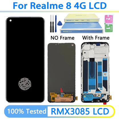 TFT/OLED Per OPPO Realme 8 4G RMX3085 LCD Per Realme 8 Pro RMX3081 Display Touch Screen Digitizer Assembly di Ricambio