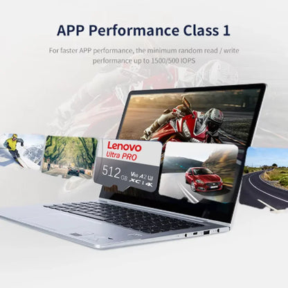 Scheda di memoria MicroSD ad alta velocità Lenovo, scheda TF, 1T, 128GB, 256GB, 512GB, classe A2, stabile, per registrazioni 4K, compatibile con DJI Pocket4 Action Cam.