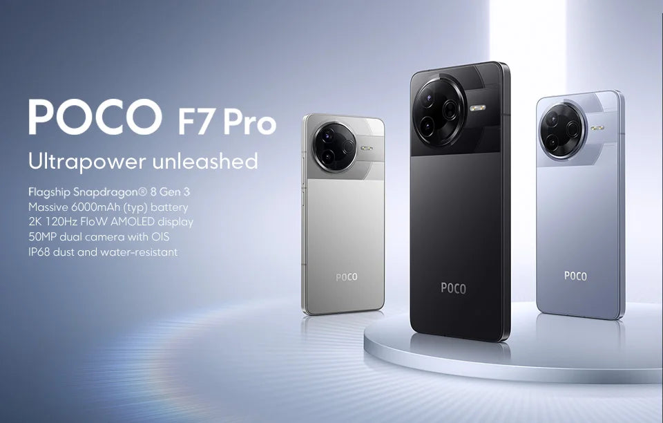 Xiaomi POCO F7 Pro 5G Versione Globale Smartphone Snapdragon ®   Doppia fotocamera da 50MP di 8ª generazione con OIS e NFC