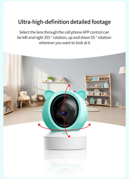 Danmini 2.4G 5 pollici Baby Monitor Tuya App Telecomando 1080P Videocamera Video Citofono bidirezionale Rilevazione movimento Monitor wireless