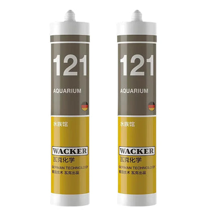 Wacker 121 Sigillante Siliconico per Acquari, Adesivo Siliconico Professionale a Base Acetica per Vasche dei Pesci