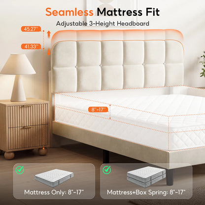 Struttura letto imbottita 140×200 cm, 160×200 cm, letto matrimoniale, stile moderno in velluto, ideale per la camera da letto.