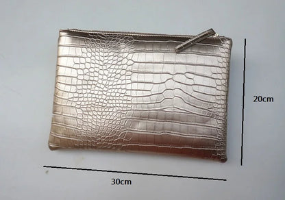 Borsa Clutch da Donna in Pelle PU Effetto Coccodrillo, Pochette da Sera a Busta, Nuova Collezione 2026, Borsa a Mano Femminile, Pochette da Donna