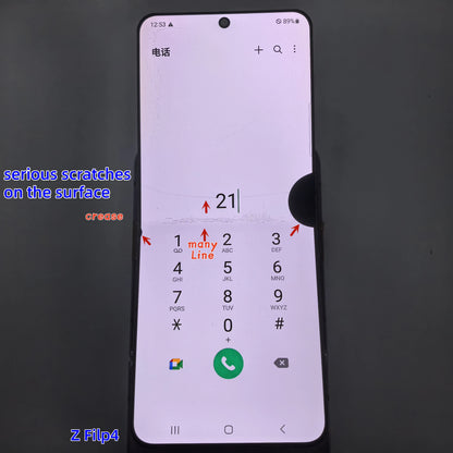 Display LCD Super AMOLED da 6.7'' 100% Testato per Samsung Z Flip 4 SM-F7210 F721 F721W F721U, Schermo Touch Sostitutivo Con Difetti